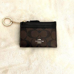 Coach Signature Mini Skinny ID Case Wallet/Holder